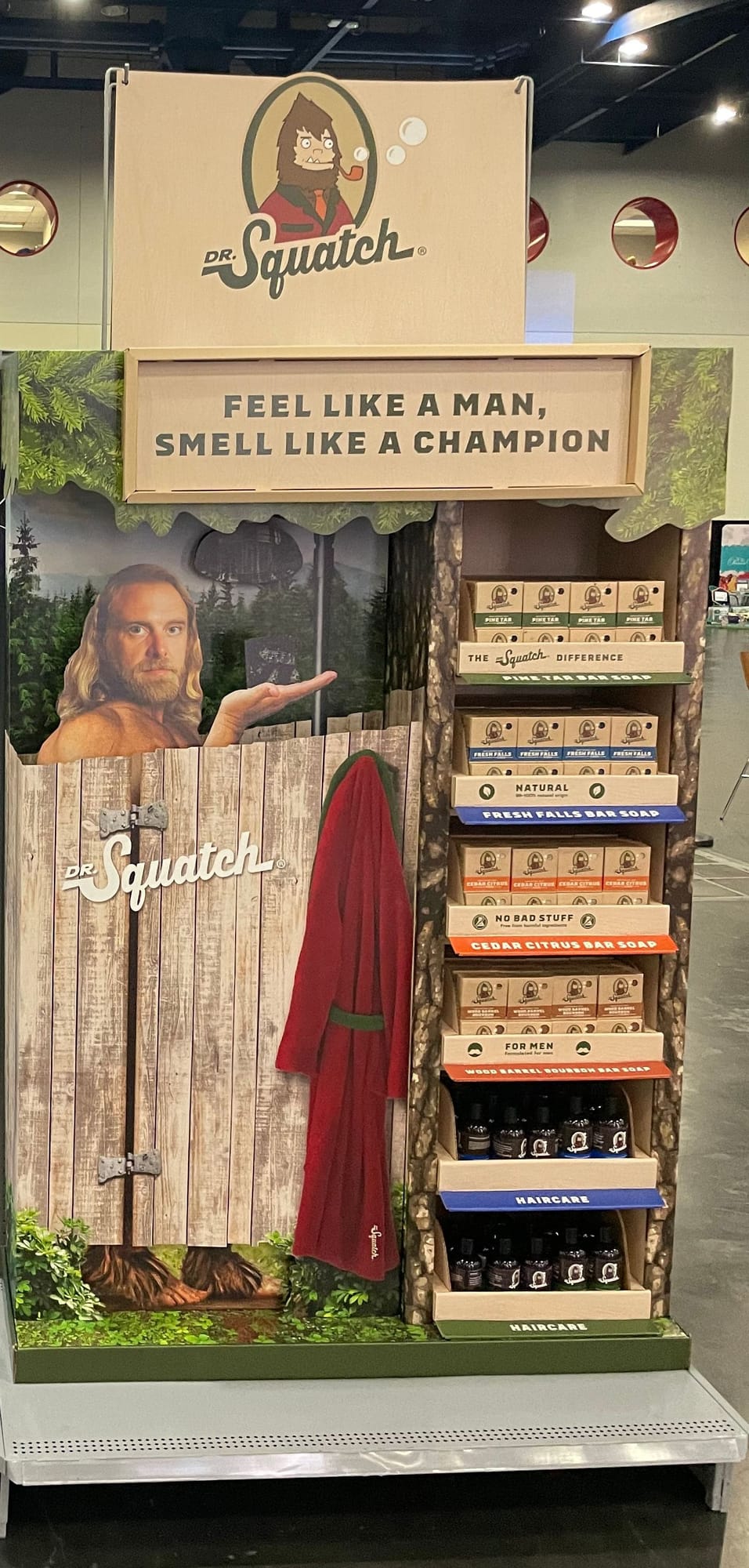 Dr. Squatch display at the Walmart Year Beginning Meeting